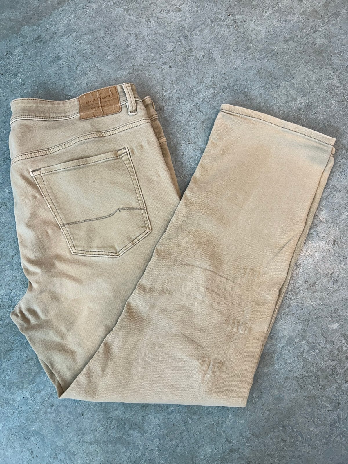 Gratis Khaki Stretch Broek Slim Fit - C&A Flex W38 L30, Kleding | Heren, Verzenden, Gedragen, Overige kleuren, W36 - W38 (confectie 52/54)