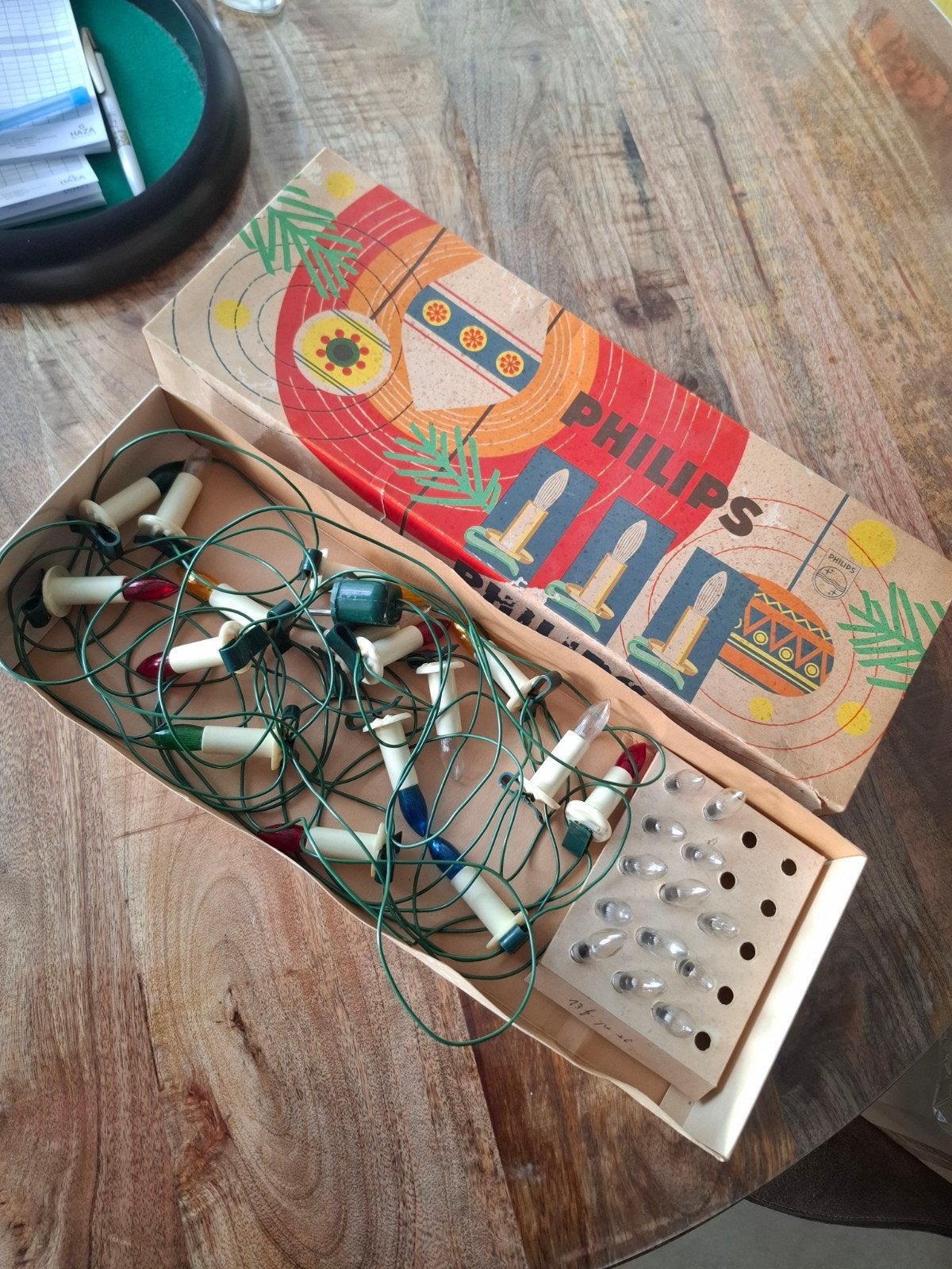 vintage Philips gekleurde kerstverlichting, Diversen, Ophalen of Verzenden, Gebruikt