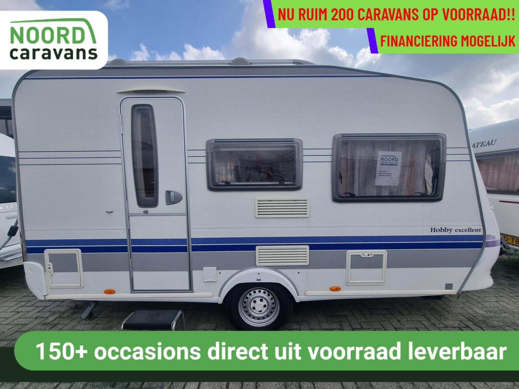 Hobby excellent 400 sf VOORTENT + LUIFEL + DWARSBED, Hobby, 750 - 1000 kg, 5 tot 6 meter, Tot en met 4