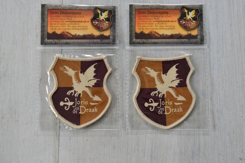 Joris en de Draak = = Badges helemaal compleet de Badge, Verzamelen, Efteling, Verzenden, Nieuw, Gebruiksvoorwerp