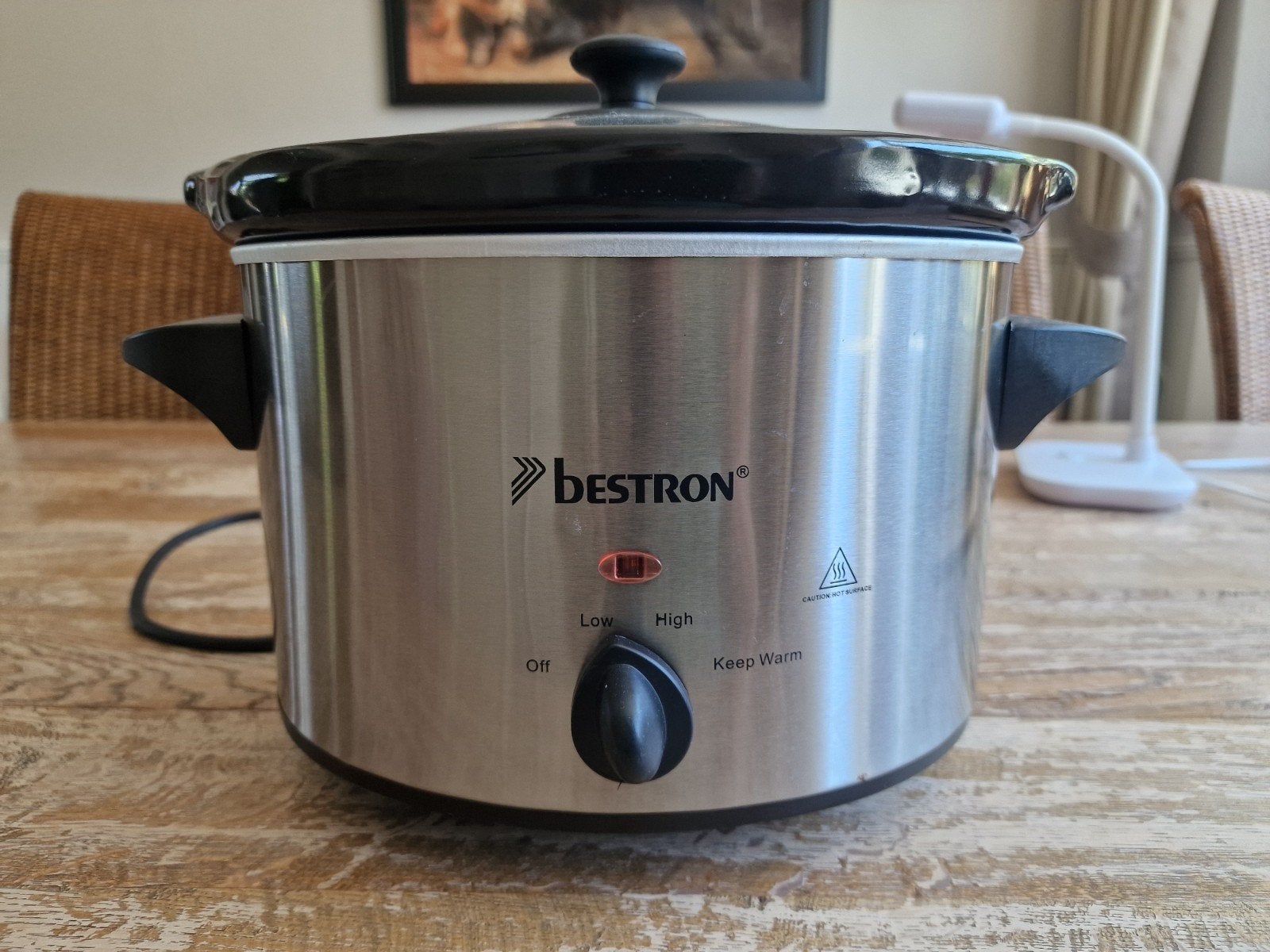 Bestron Slowcooker ASC350/L-SC40 - RVS, Ophalen, Gebruikt