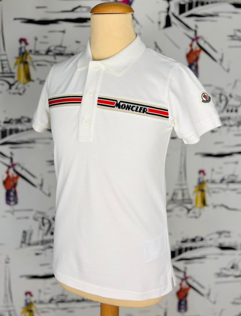 Moncler polo met logo patch maat 10, Moncler EU, Verzenden, Zo goed als nieuw, Moncler