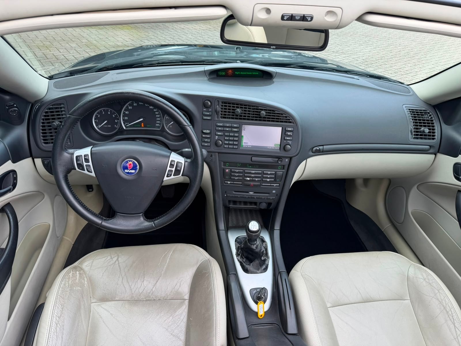 Saab 9-3 Cabrio 2.0t Vector Leder Clima Navi Cruise 17" Lm v, Auto's, Voorwielaandrijving, 1998 cc, Gebruikt, 4 cilinders