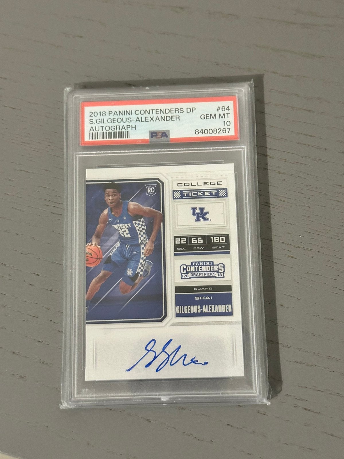 2018 Panini Shai Gilgeous-Alexander auto RC PSA 10, Ophalen of Verzenden, Zo goed als nieuw