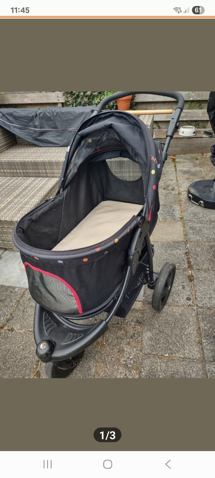 Honden buggy topfit, Ophalen