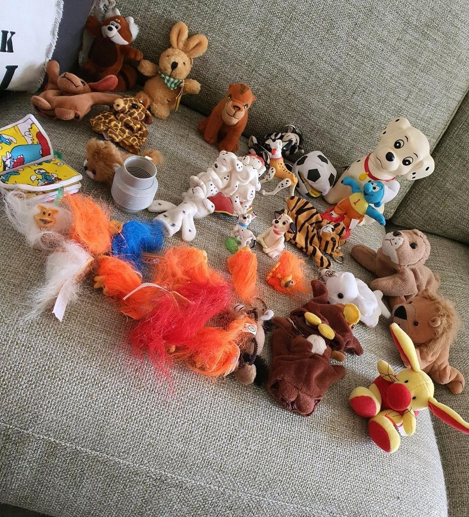Kleine knuffels sleutelhanger dieren smurf konijn oranje etc, Ophalen, Zo goed als nieuw, Konijn