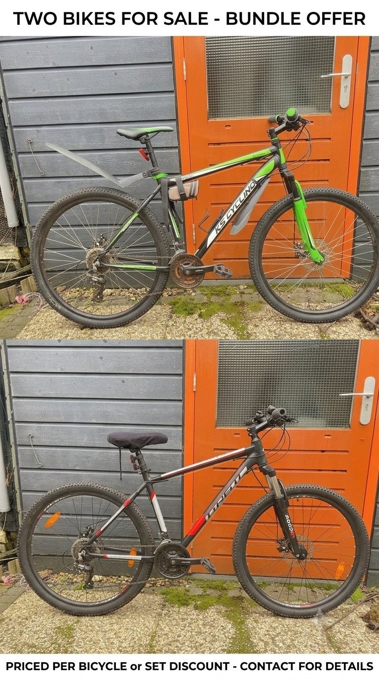 2 Mountainbikes te koop: KS Cycling & Zündapp (opknappers), Gebruikt, Hardtail, Schijfrem, Ophalen