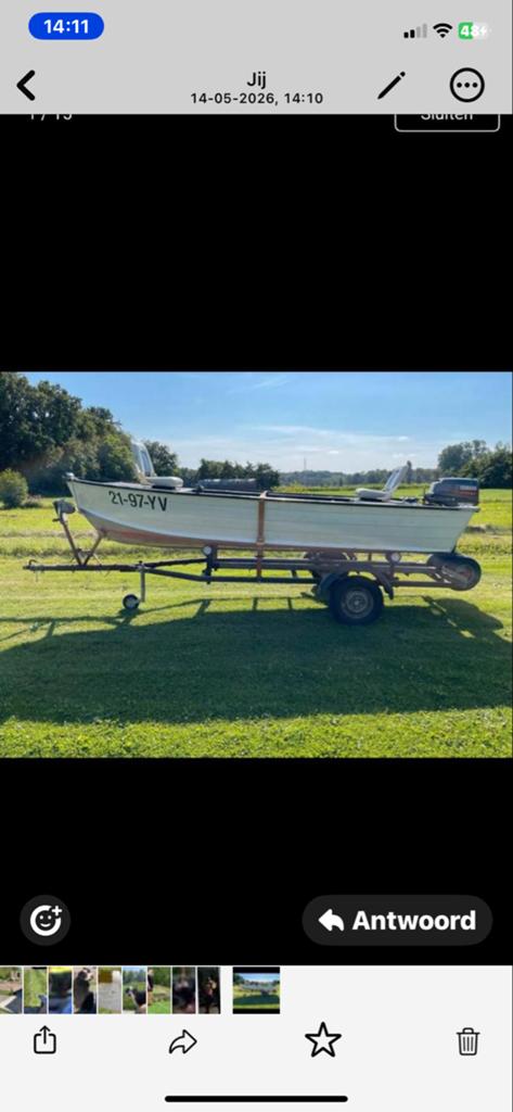 Boot Quicksilver 450 sf met trailer (zonder motor), Ophalen, Gebruikt, Quicksilver