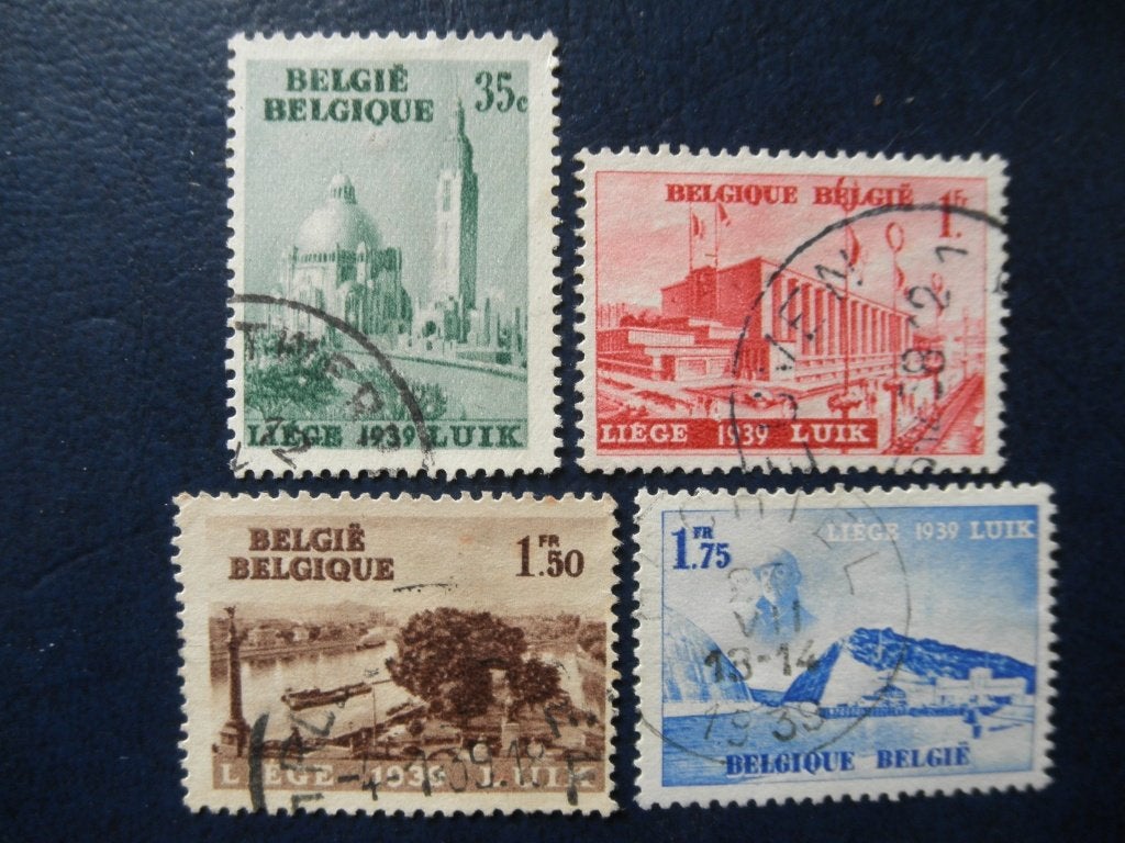 Postzegels België 1938 watertentoonstelling Brussel., Postzegels en Munten, Postzegels | Europa | België, Ophalen of Verzenden