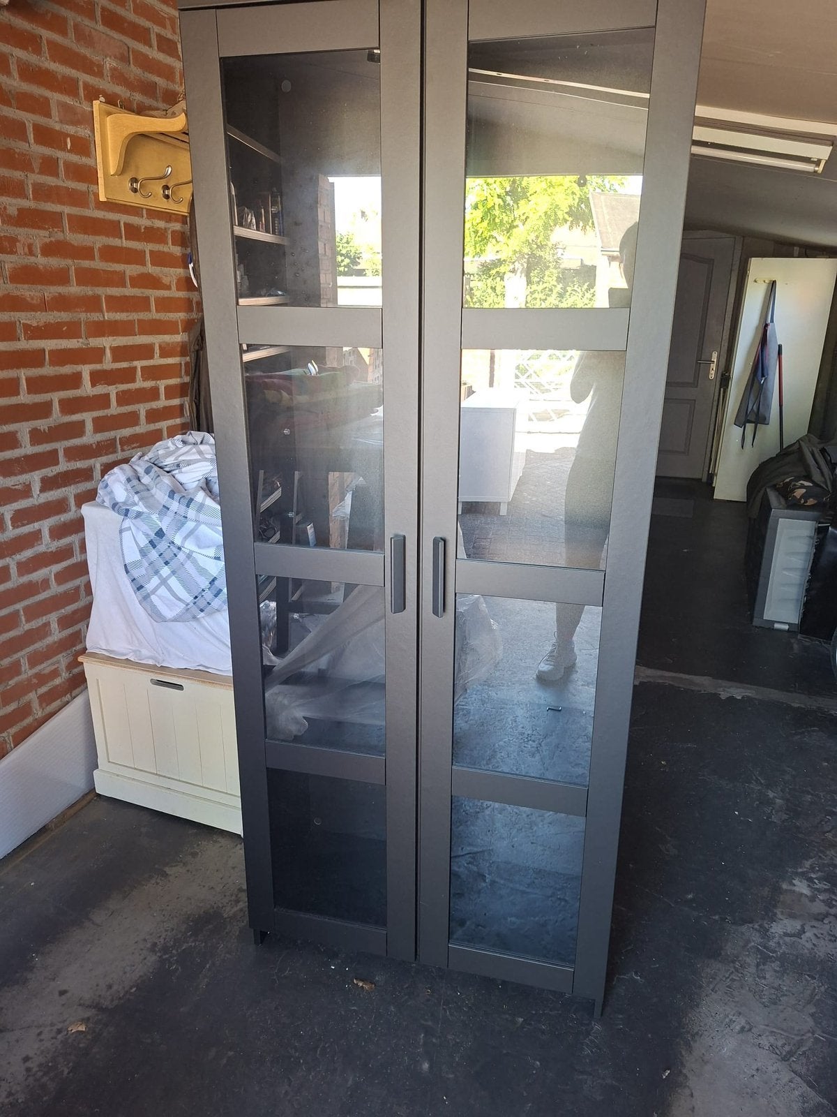Vitrinekast 80x190cm in nieuwstaat, Huis en Inrichting, Kasten | Vitrinekasten, Ophalen, Met deur(en), 50 tot 100 cm, Zo goed als nieuw