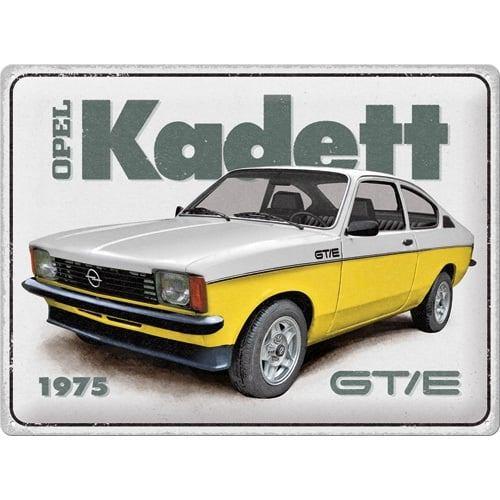 Opel Kadett 1975 GT/E relief reclamebord van metaal wandbord