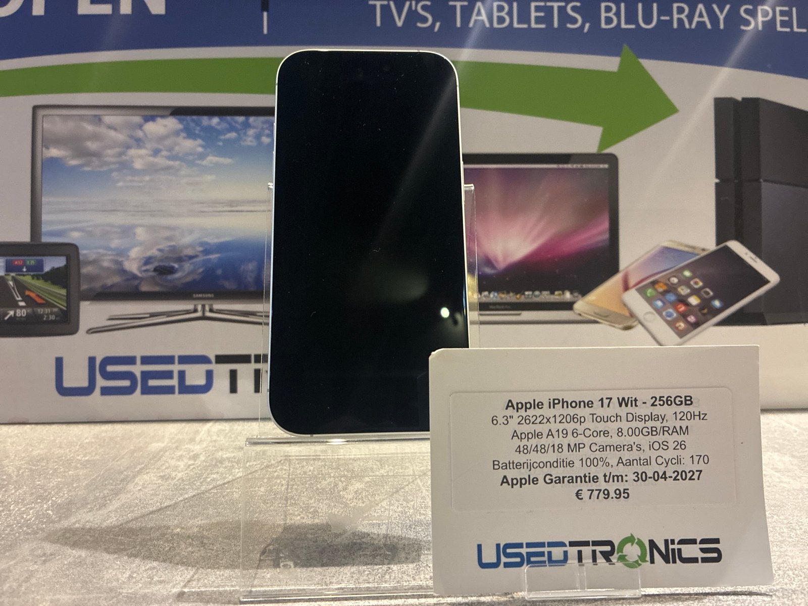 Apple iPhone 17 Wit - 256GB - Zo goed als nieuw, 256 GB, Overige modellen, Wit, Ophalen of Verzenden