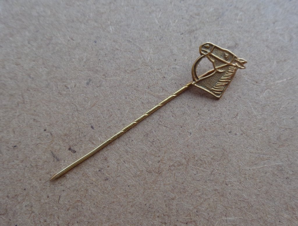14 karaat 585 gouden rever speld paard [973], 4 tot 7 cm, Ophalen of Verzenden, Zo goed als nieuw, Goud
