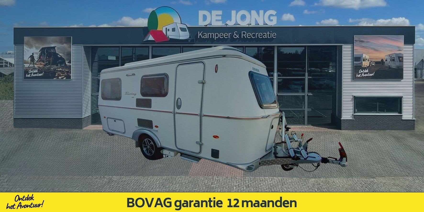 Eriba Touring Troll 542 (bj 2019), Caravans en Kamperen, Tot en met 2, Bedrijf, 750 - 1000 kg, Watertank vast