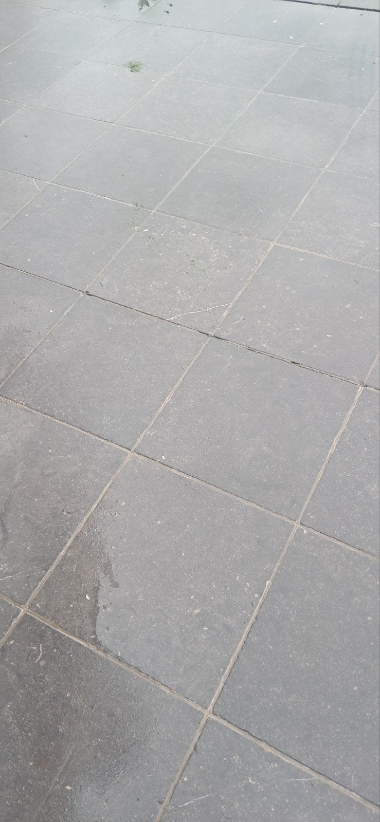 120 stuks Belgisch hardsteen tegels, Ophalen, 60 cm of meer, Gebruikt, 60 cm of meer