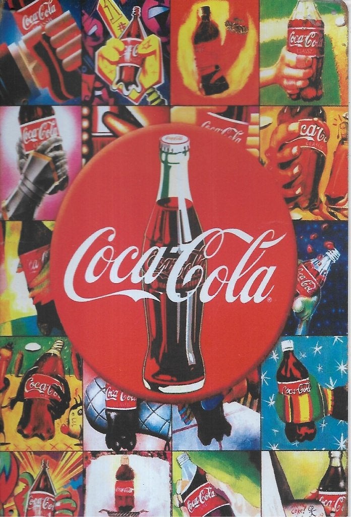 Coca Cola flesjes bord, Verzamelen, Merken en Reclamevoorwerpen, Ophalen of Verzenden, Gebruikt, Reclamebord