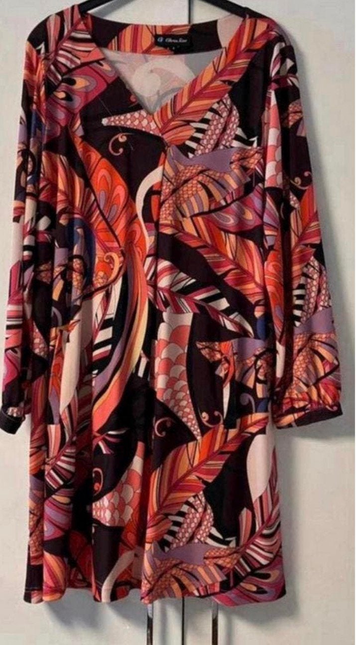Chris Size tuniek mt. 46/48 zgan., Ophalen of Verzenden, Zo goed als nieuw, Maat 46/48 (XL) of groter, Meerkleurig