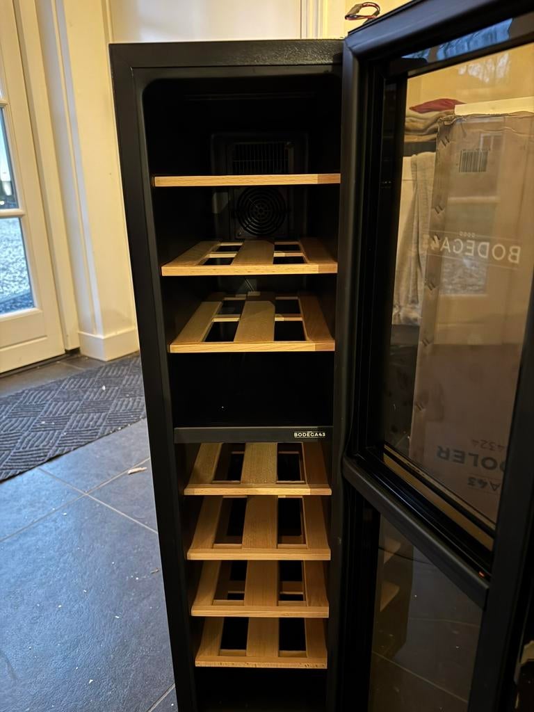 Bodega43 18 flessen wijnkoelkast 2 zones, Ophalen, Zo goed als nieuw, 75 cm of meer, 15 tot 25 flessen