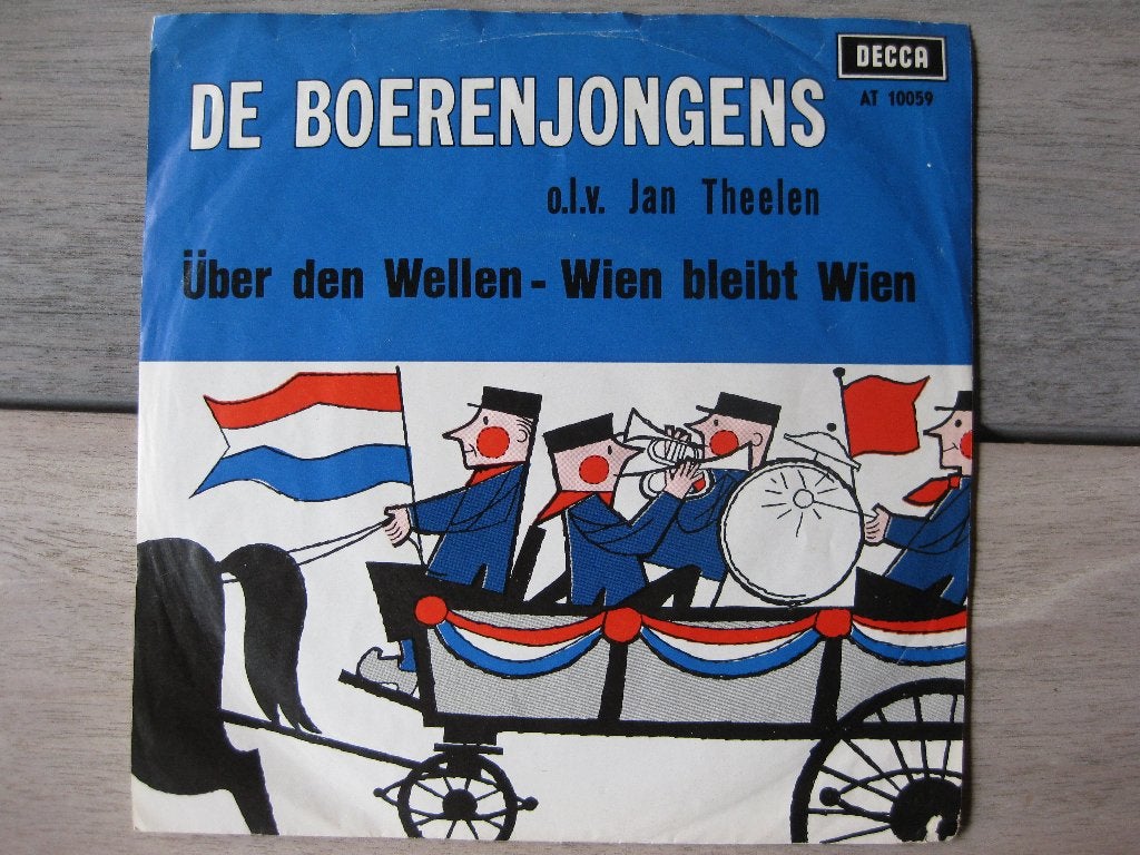 Vinyl single De Boerenjongens   "Uber den wellen", Ophalen of Verzenden, Gebruikt, Nederlandstalig