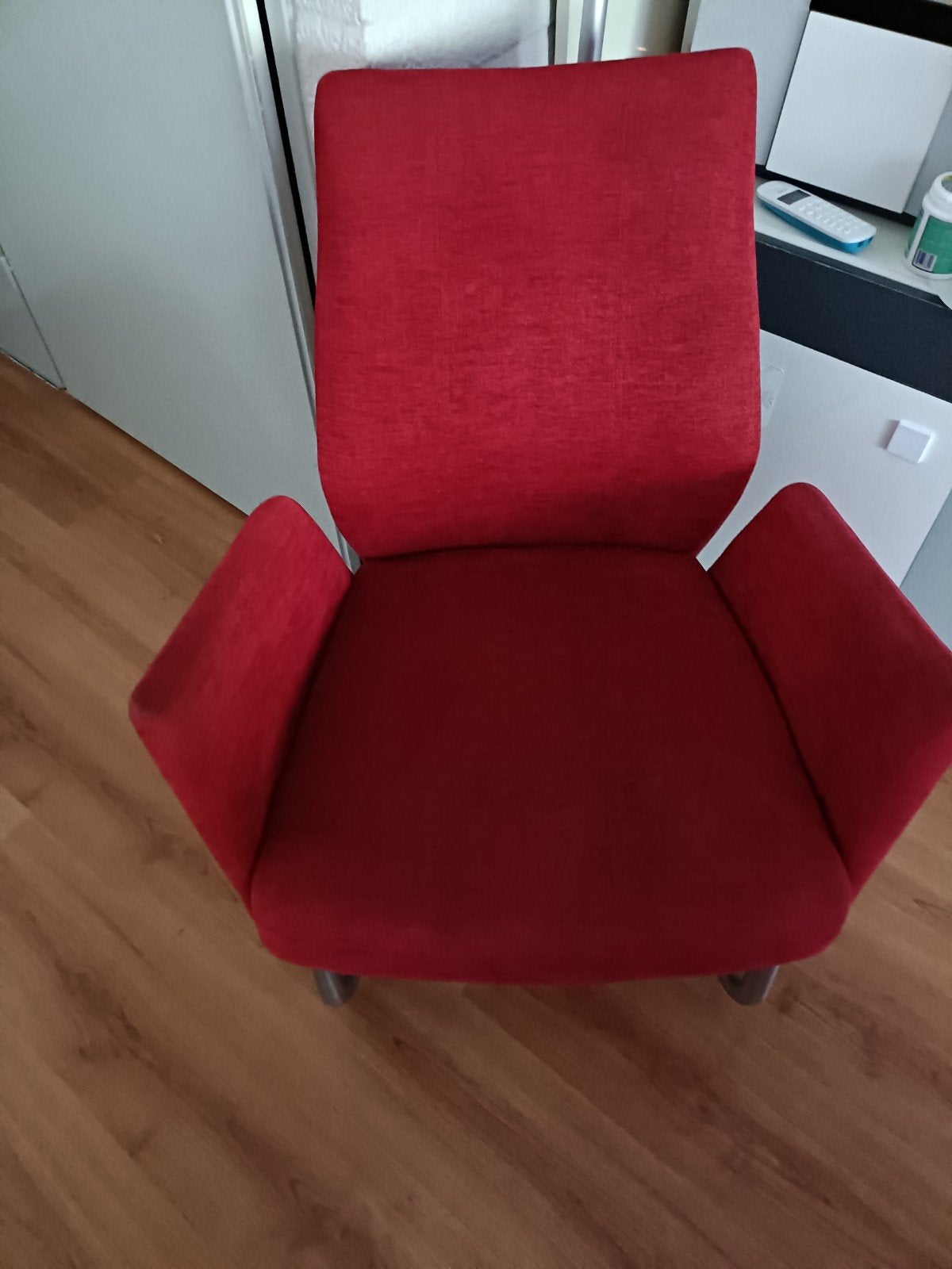 Mooie rode fauteuil van Dok 2 - Zit heerlijk!, Ophalen, Gebruikt, 75 tot 100 cm, Stof