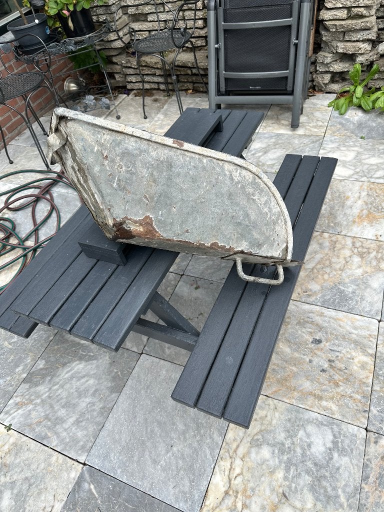 Oude zinken bak / trog - decoratief, Ophalen