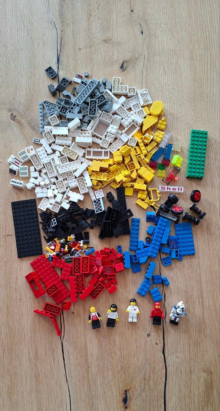 Vintage LEGO stenen en poppetjes - Diverse kleuren en types, Gebruikt, Lego, Ophalen of Verzenden, Inclusief minifiguren