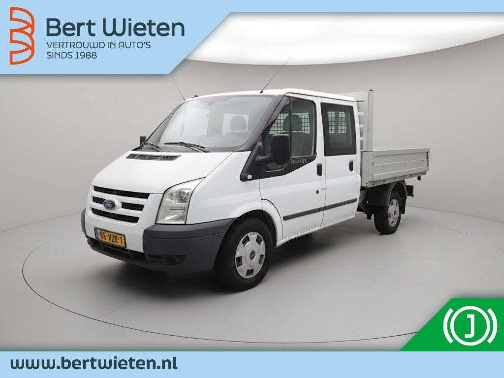 Ford Transit 330M 2.4 TDCI DC | Open laadbak | Dubbelcabine, Auto's, Stof, Zwart, 7 stoelen, Wit