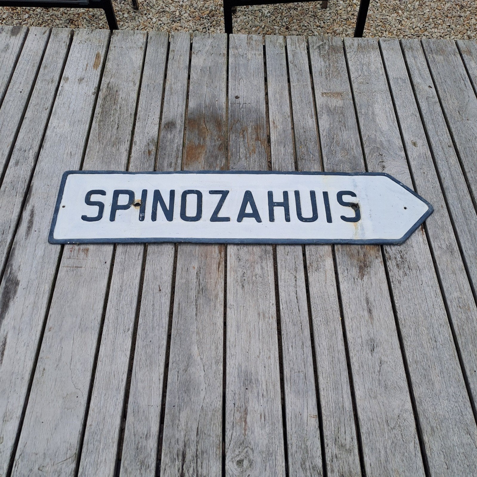 spinozahuis museum bord, Ophalen of Verzenden, Reclamebord