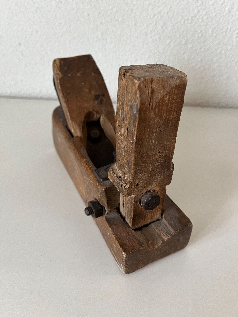Antieke Houten Sponninggeschaaf - Timmermansgereedschap, Antiek en Kunst, Ophalen