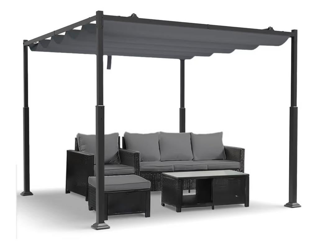 NIEUW IN VERPAKKING Pergola VOUNOT antraciet, Ophalen, Overige typen, Minder dan 4 meter, Nieuw
