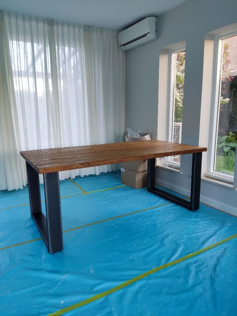 Eettafel Landelijk, Huis en Inrichting, Tafels | Eettafels, Ophalen, 50 tot 100 cm, Zo goed als nieuw, Vijf personen of meer