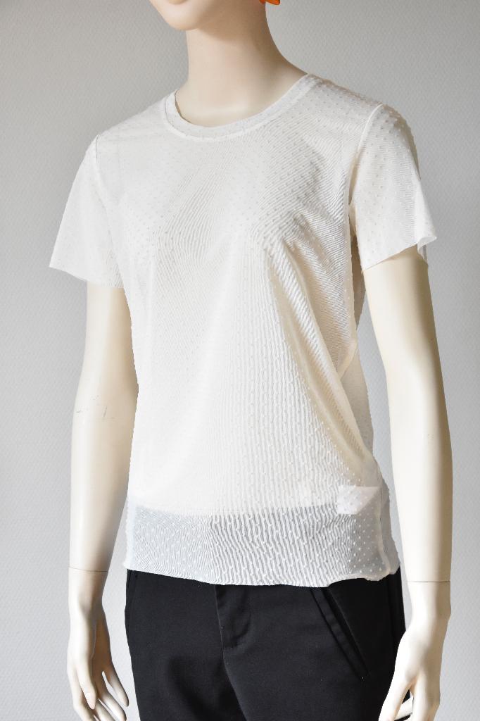 Witte mesh top met stippen - Only, Kleding | Dames, Tops, Only, Wit, Ophalen of Verzenden, Zo goed als nieuw