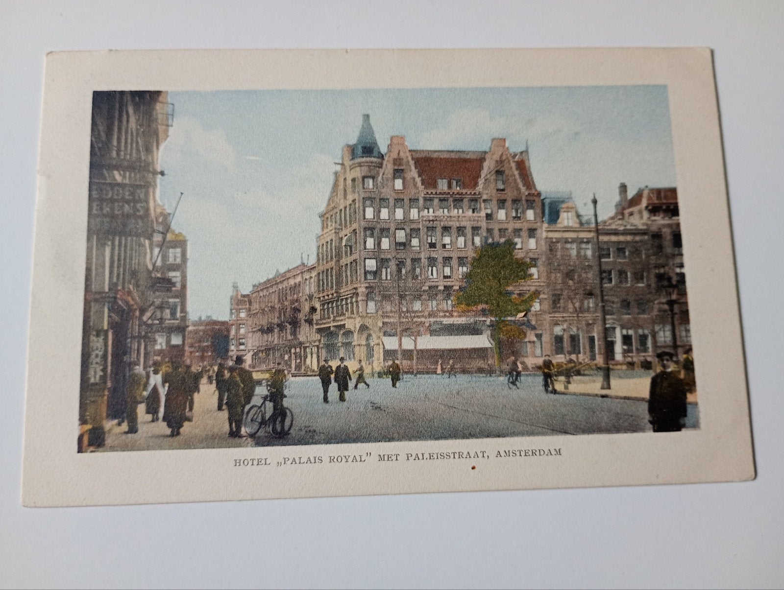 Amsterdam Paleisstraat Hotel Palais Royal 1916, Ophalen of Verzenden, Voor 1920, Gelopen, Noord-Holland
