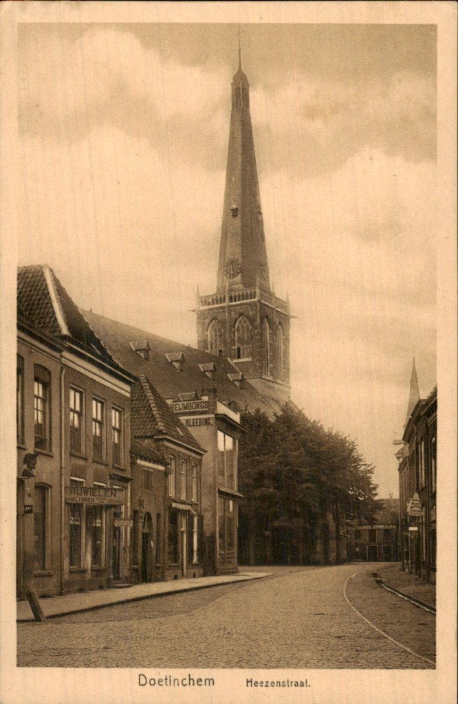 Doetinchem - Heezenstraat - Kerktoren, Ophalen of Verzenden, Voor 1920, Gelopen, Gelderland