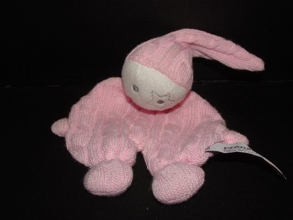 TIAMO POPJE KNUFFELDOEKJE GEBREID KABELMOTIEF ROZ, Ophalen of Verzenden, Nieuw, Overige typen