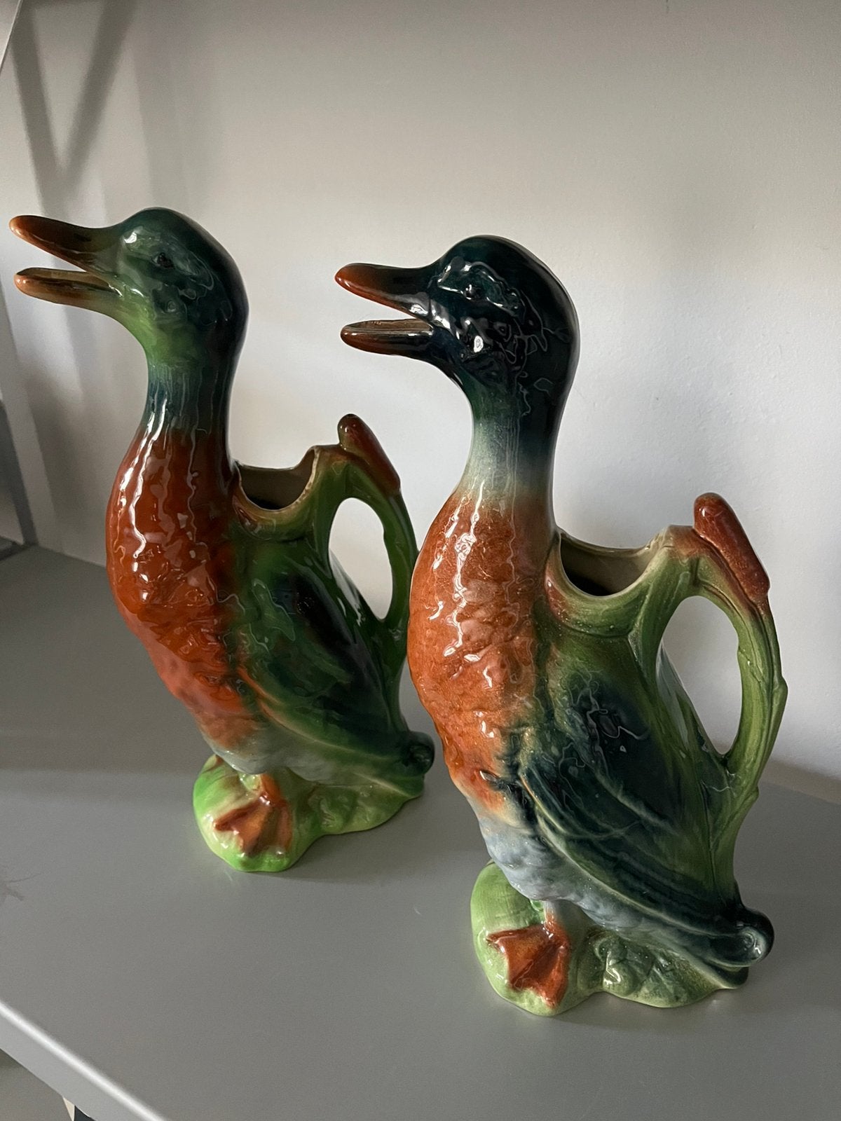 St Clement majolica absinth karaf eend in topstaat, Verzenden