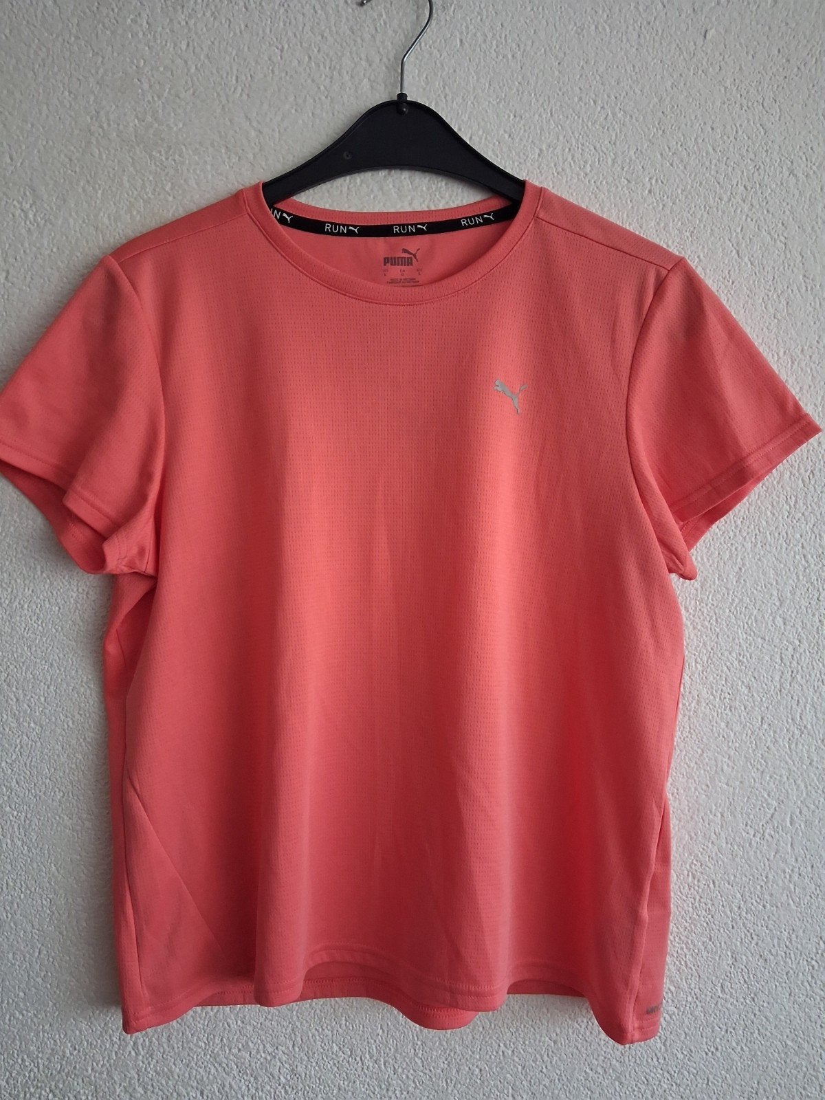 Puma hardloopshirt - Zo goed als nieuw, Maat 38/40 (M), Puma, Oranje, Ophalen of Verzenden