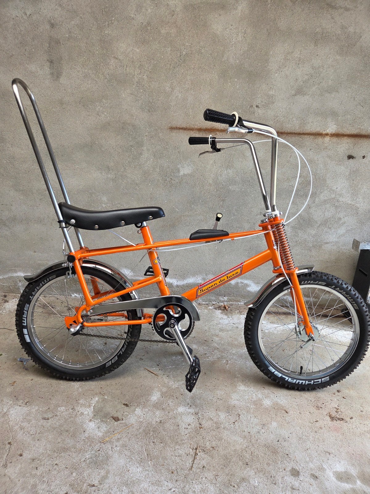 Vintage Super de Luxe Fiets - Oranje Klassieker, Fietsen en Brommers, Fietsen | Cruisers en Lowriders, Ophalen of Verzenden