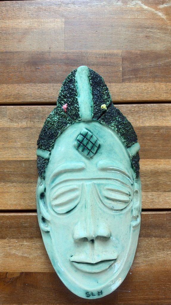 Prachtig Handgemaakt Aardewerken Masker – 17 x 29 cm, Ophalen of Verzenden