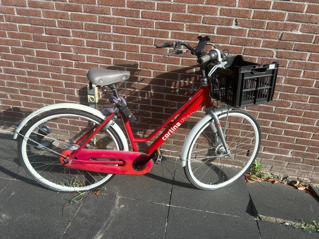 Red Cortina bicycle, Ophalen, Gebruikt, Versnellingen, 56 cm of meer