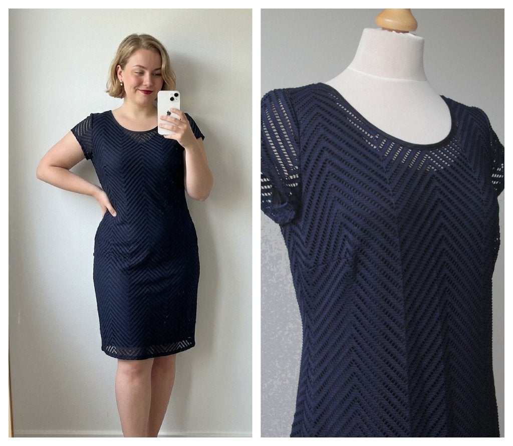 Vera Mont - NIEUW / prachtige nette jurk blauw - maat 42, Maat 42/44 (L), Nieuw, Vera Mont, Boven de knie