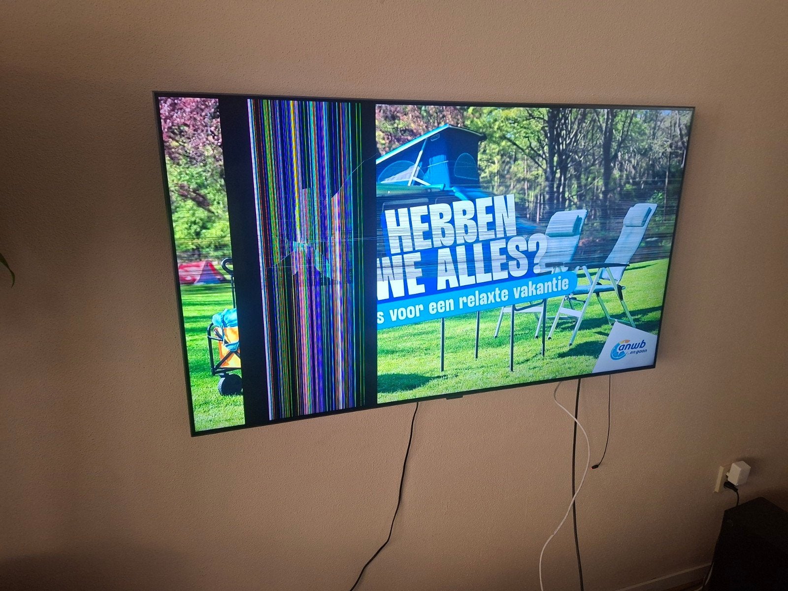 Samsung q80 tv 55 inch kapot beeldscherm ., Ophalen, 100 cm of meer, 50 Hz, Samsung