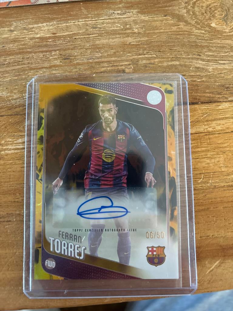Ferran Torres Topps Autograph Kaart 06/50, Ophalen of Verzenden, Nieuw, Plaatje