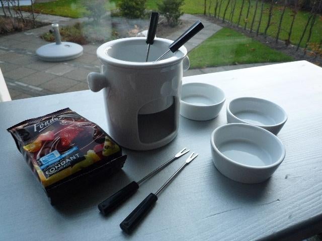 Intermezzo fonduesetje met chocolade NIEUW!, Ophalen of Verzenden, Nieuw, Waxinelicht, Fondueset