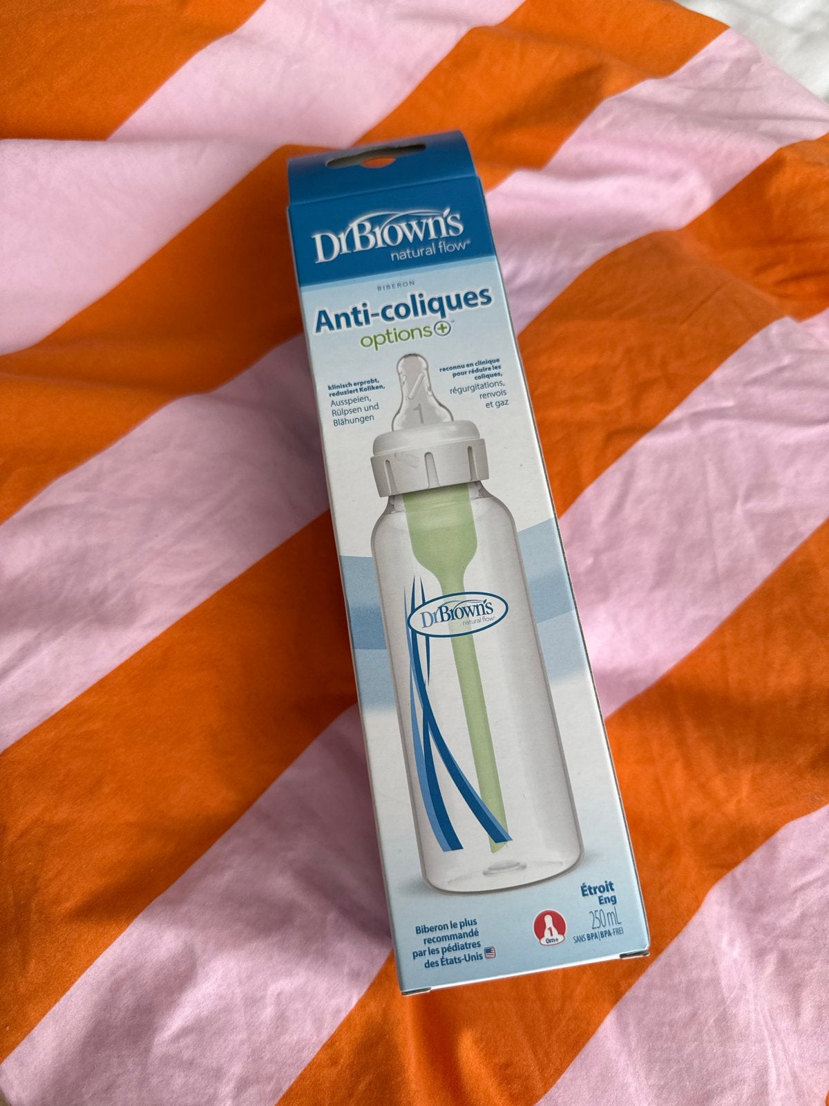 Dr. Brown's Natural Flow Anti-Colic fles 250ml - Nieuw, Ophalen of Verzenden, Nieuw, Overige typen