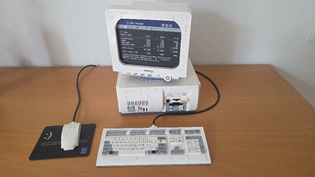 Lego Vintage computer Desktop PC 1600st, Lego, Compleet, Ophalen of Verzenden, Zo goed als nieuw