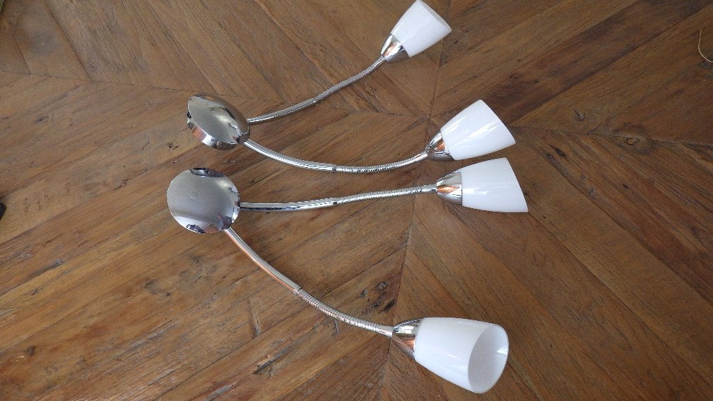 twee mooie Massive wandlampen, Gebruikt, Ophalen of Verzenden, Wandlamp, Glas