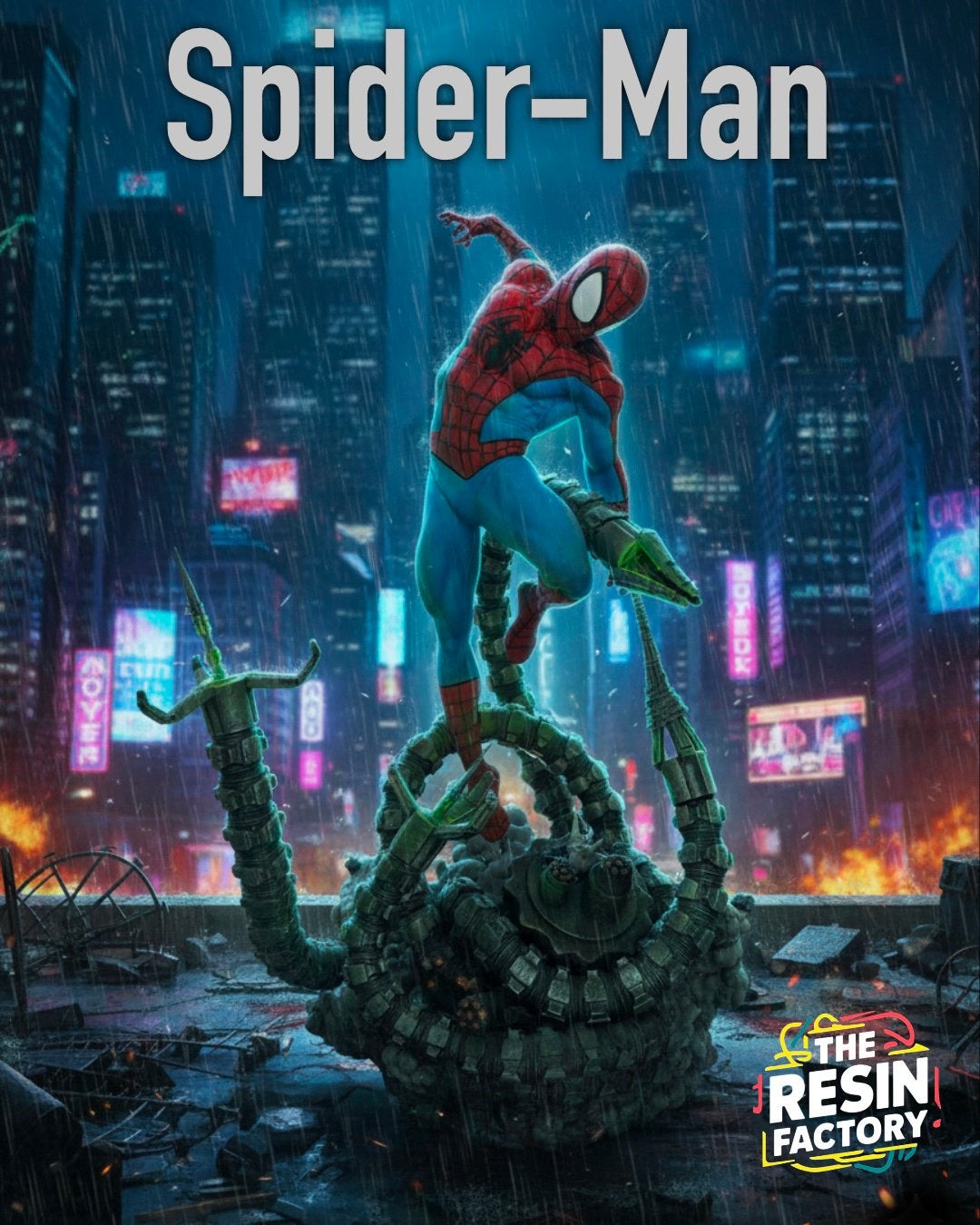 SPIDER-MAN - handpainted, Verzamelen, Ophalen of Verzenden, Zo goed als nieuw, Fantasy
