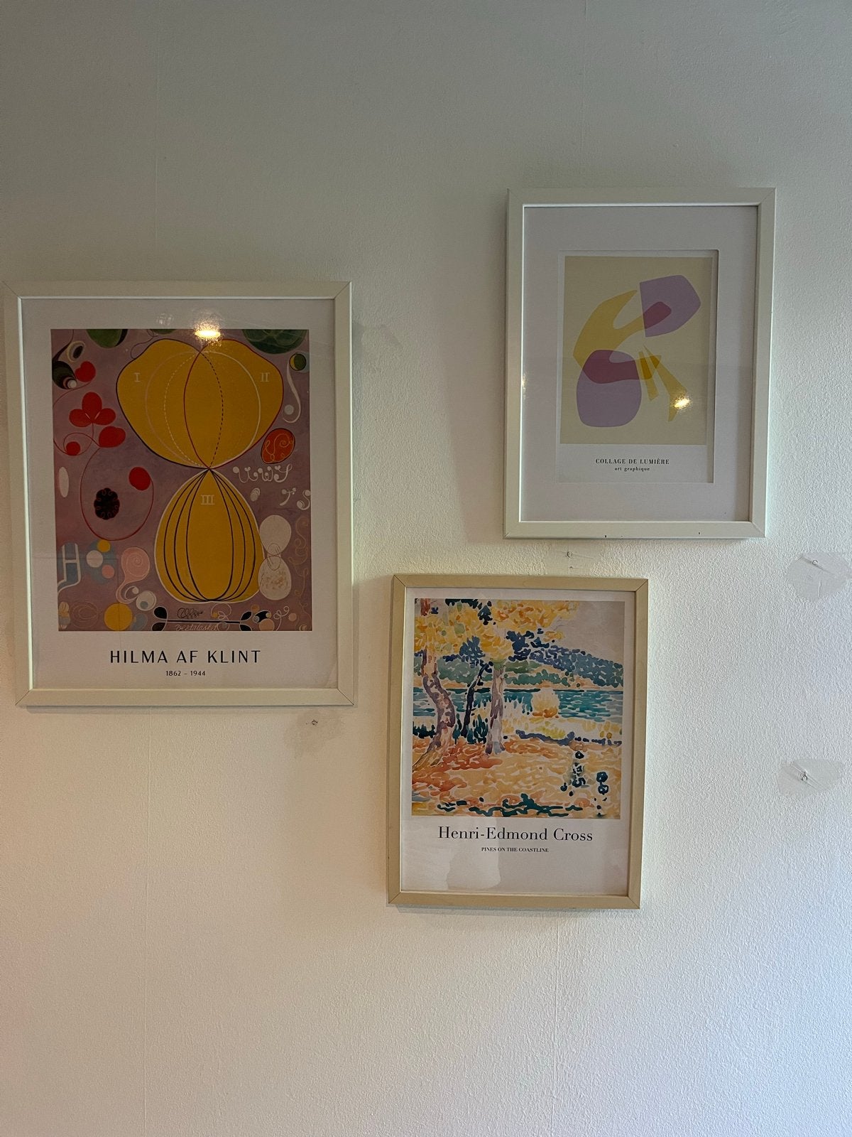 Set van 3 ingelijste kunstposters: Hilma af Klint, Henri-Edm, Ophalen, Abstract, Papier/karton, Ingelijst