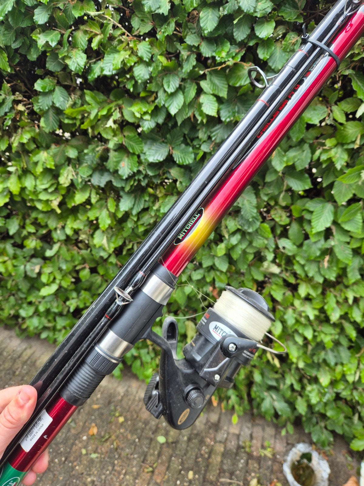 Mitchell zeevishengel met molen - 4.20m, 100-250g, Ophalen